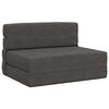 vidaXL Vouwbare Bankbed Donkergrijs 100 x 80 x 60 cm Stof