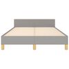 vidaXL Bedframe zonder matras 120x190 cm stof lichtgrijs
