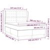 vidaXL Boxspring met matras stof cr&egrave;mekleurig 140x200 cm
