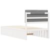 vidaXL Bedframe met Gevoerd Hoofdgedeelte Lichtgrijs 90 x 200 cm
