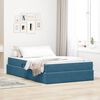 vidaXL Opbergbed met matras Donkerblauw 120 x 200 cm Fluweel