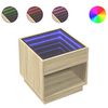 vidaXL Salontafel met Infinity LED 50x50x50 cm sonoma eikenkleurig