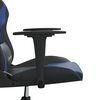 vidaXL Gamestoel kunstleer zwart en blauw