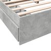 vidaXL Bedframe met lades bewerkt hout betongrijs 200x200 cm