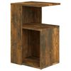 vidaXL Bijzettafel 36x30x56 cm bewerkt hout gerookt eikenkleurig