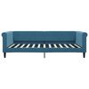 vidaXL Slaapbank met onderschuifbed en lades 100x200 cm fluweel blauw