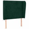 vidaXL Hoofdbord met randen 93x23x118/128 cm fluweel donkergroen