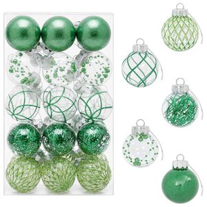 vidaXL Kerstballen set 30 st Groen &Oslash; 6 cm PET