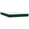 vidaXL Boxspring met matras fluweel donkergroen 160x210 cm
