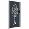vidaXL Poort 100x175 cm met boomontwerp staal antracietkleurig