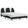 vidaXL Bedframe "Viana" met LED zonder matras zwart en wit 140x200 cm