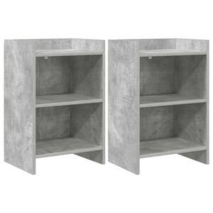 vidaXL Nachtkastjes 2 pcs Betongrijs 40 x 30 x 60 cm Bewerkt hout