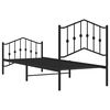 vidaXL Bedframe met hoofd- en voeteneinde&nbsp;metaal zwart 90x190 cm