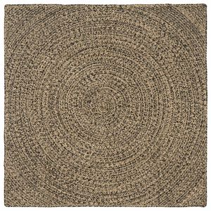 vidaXL Vloerkleden Naturel en Zwart 160 x 160 cm Jute