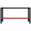 vidaXL Werkbankframe 150x57x79 cm metaal zwart en rood