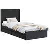 vidaXL Bedframe met opbergruimte en hoofdbord Zwart 100 x 200 cm