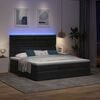 vidaXL Ottoman bed met matrassen en LED's 180x200cm fluweel zwart