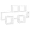 vidaXL Wandschap auto-vormig 82x15x51 cm bewerkt hout wit
