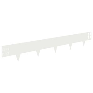 vidaXL Gazonrand 20 st 100 x 15 cm Staal Wit