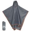 vidaXL Regenponcho met capuchon 2-in-1 ontwerp 223x145 cm grijs oranje