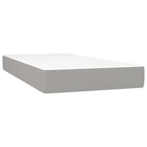 vidaXL Pocketveringmatras medium 90x190x20 cm stof lichtgrijs