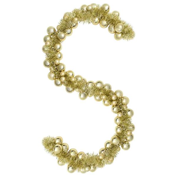 vidaXL Kerstbal Guirlande Goud 186 cm Polystyreen