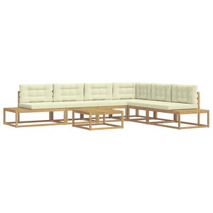 vidaXL Buiten bankenset met kussen Wit 79 x 79 x 37 cm Polyester