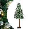 vidaXL Slanke Kerstboom Groen 180 cm PVC en massief dennenhout