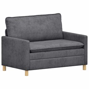 vidaXL Bank Donkergrijs 126 x 81 x 87,5 cm Polyester