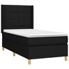 vidaXL Boxspring met matras en LED stof zwart 80x200 cm