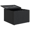 vidaXL Tuinkruk met kussen 55x55x37 cm poly rattan zwart