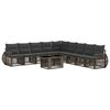 vidaXL Tuinbankenset 10 st Grijs en Donkergrijs poly rattan