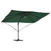 vidaXL Parasol Groen 351 x 250 x 253 cm Polyester en Aluminium