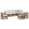 vidaXL Tuinbankenset 8 st Beige poly rattan