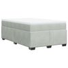 vidaXL Boxspring met matras fluweel lichtgrijs 120x190 cm