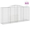 vidaXL Schanskorven 25 st gewelfd 300x50x140/160 cm ijzer