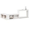 vidaXL Nachtkastje met bureau 232x112x75 cm massief grenenhout wit