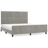vidaXL Bedframe zonder matras 160x200 cm fluweel lichtgrijs