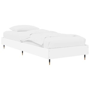 vidaXL Bedframe Wit 80 x 200 cm Bewerkt hout