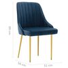 vidaXL Eetkamerstoelen 2 st fluweel blauw