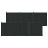 vidaXL Hekpaneel 6 st 1055 x 186,5 cm WPC en Aluminium Zwart