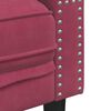 vidaXL Driezitsbank Chesterfield-stijl met bolsters fluweel wijnrood