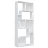 vidaXL Boekenkast 67x24x161 cm bewerkt hout hoogglans wit