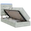 vidaXL LED Opslagbed met Matras Lichtgrijs 90 x 190 cm Fluweel