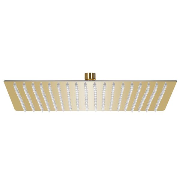 vidaXL Regendouchekop vierkant 50x50 cm roestvrij staal goudkleurig