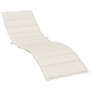 vidaXL Ligbedkussen 200x50x4 cm stof gem&ecirc;leerd cr&egrave;mekleurig