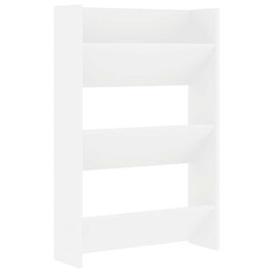 vidaXL Wandschoenenkast 60x18x90 cm spaanplaat wit