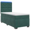 vidaXL Boxspringbed met matras Donkergroen 90 x 200 cm Fluweel
