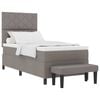vidaXL Boxspringbed met kussen met hoofdeinde Taupe 90 x 190 cm Stof