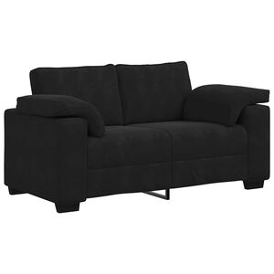 vidaXL Loveseat bank 120 cm fluweel zwart